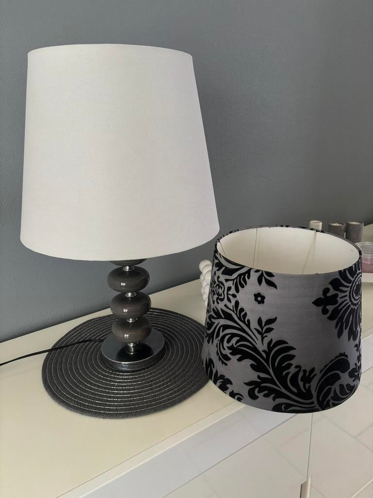 Designlamp met 2 kappen, Ophalen, Zo goed als nieuw, Rond, 50 cm of meer
