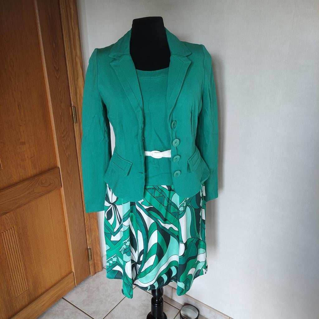 Atmos Fashion. Robe et blazer taille 38, Enlèvement, Taille 38/40 (M), Blanc