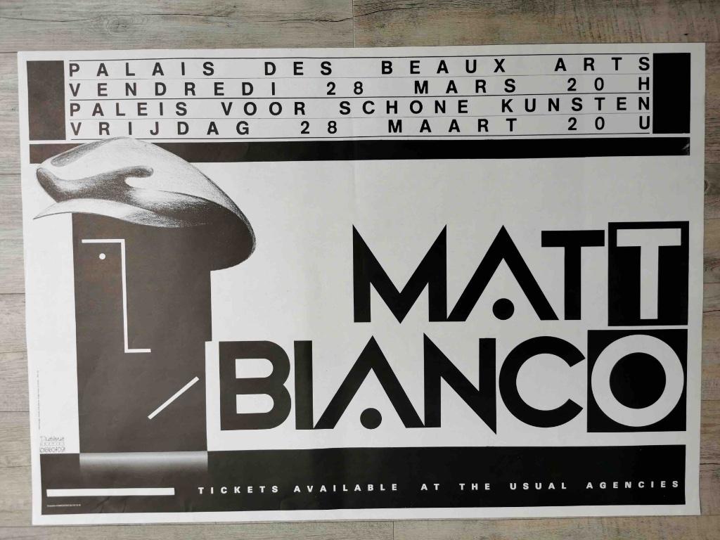 MATT BIANCO - POSTER ORIGINAL - 70/100 CM, Enlèvement ou Envoi, Rectangulaire horizontal, Comme neuf, Musique