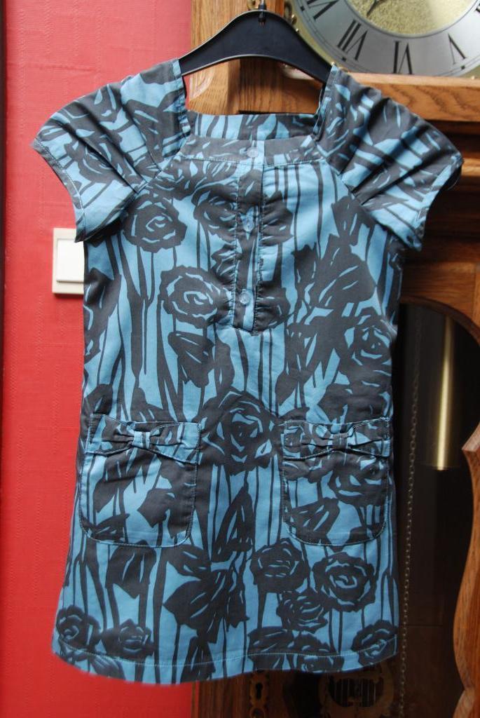 Robe d'été droite "Mexx" bleue et grise T98 ou 2/3A Très bon, Kinderen en Baby's, Kinderkleding | Maat 98, Mexx, Meisje, Ophalen of Verzenden