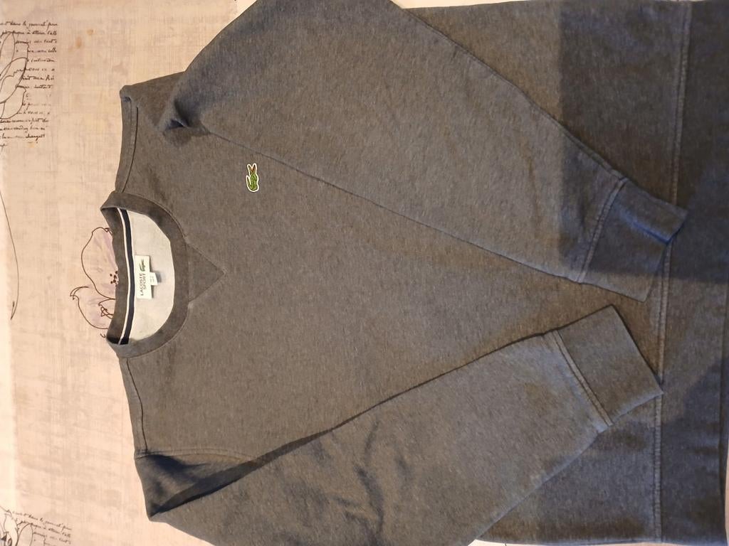 Sweater Lacoste, Ophalen of Verzenden, Zo goed als nieuw, Maat 46 (S) of kleiner, Grijs