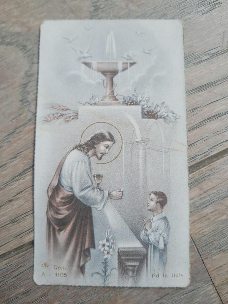 Bp Plechtige communie : Kruishoutem 1945, Jaques Comlembie, Verzamelen, Bidprentjes en Rouwkaarten, Ophalen of Verzenden