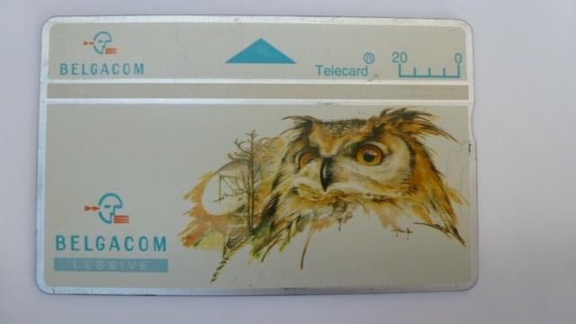 ancienne carte  Belgacom hibou, Collections, Enlèvement ou Envoi