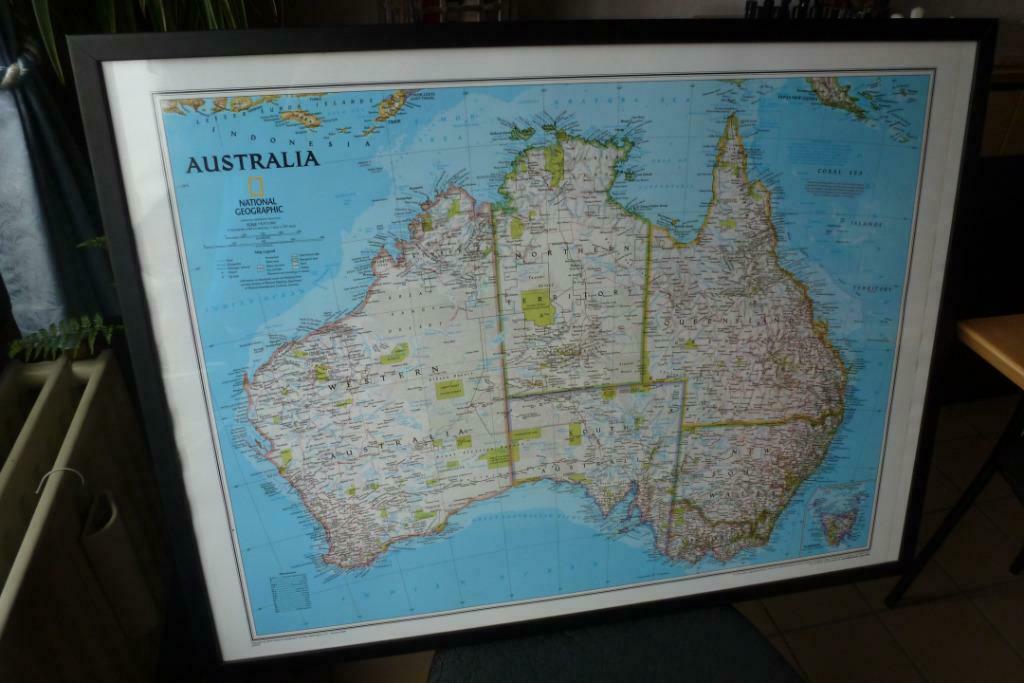 Map National Geographic Australie, Antiek en Kunst, Ophalen