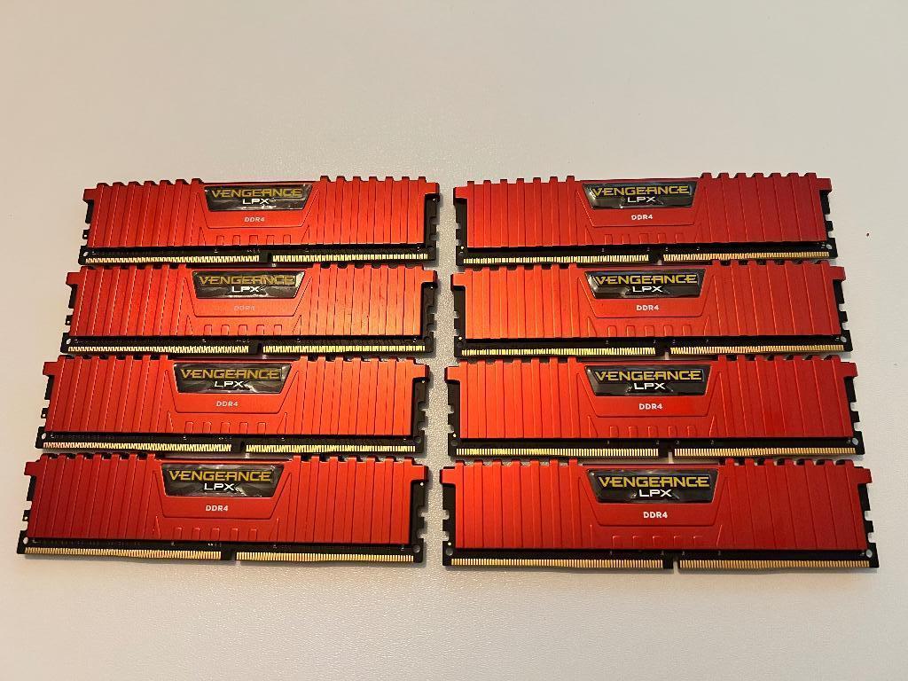 Corsair vengeance lpx ddr4 32gig (4x8) 2666mhz (256gig), 32 GB, DDR4, Comme neuf, Desktop