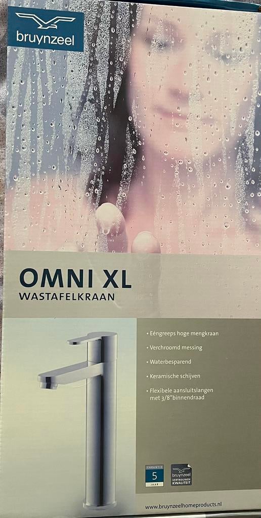 Bruynzeel hoge wastafelkraan nieuw in verpakking, Enlèvement, Neuf, Chrome, Lavabo
