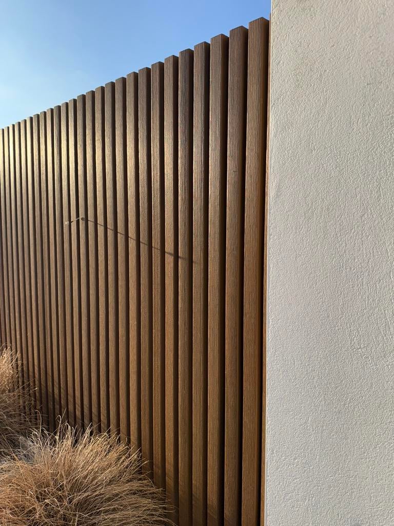 Magazijnopruiming!!! Composiet gevelbekleding Teak NIEUW, Enlèvement, Neuf, Autres matériaux, 20 à 50 mm