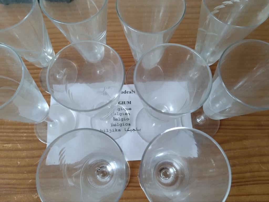 Set van 10 retro champagne fluit, Ophalen of Verzenden