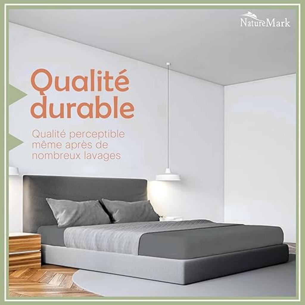 Drap-housse en microfibre | 200 x 220 cm | Nouveau, Neuf, Drap-housse ou Taie d'oreiller, -, Autres couleurs
