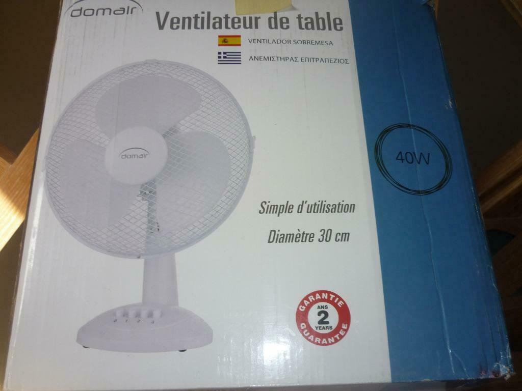 2 VENTILATEURS DE TABLE  40 W - D'OCCASION, Moins de 60 m³, Ventilateur de Table ou au Sol, Utilisé, 3 vitesses ou plus