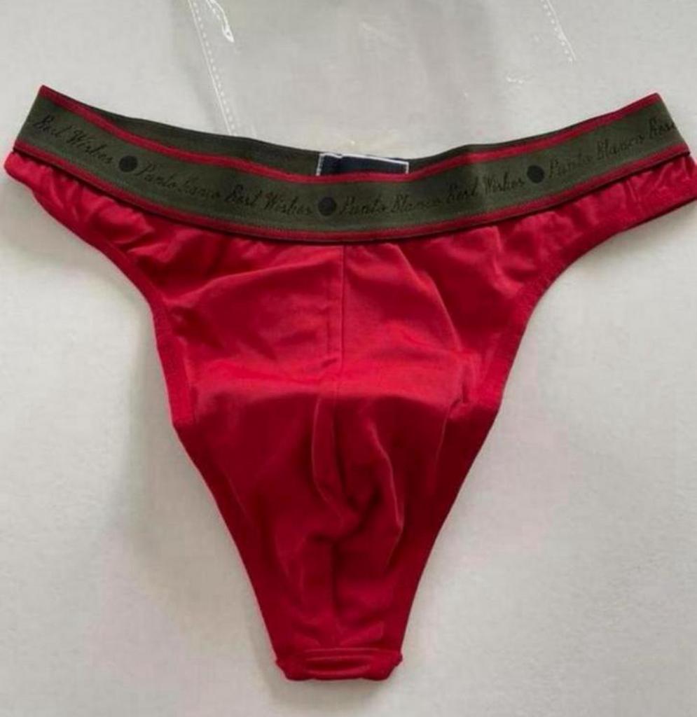 String en polyamide pour homme, nouveau, Envoi, Rouge, Punto Blanco, Slip