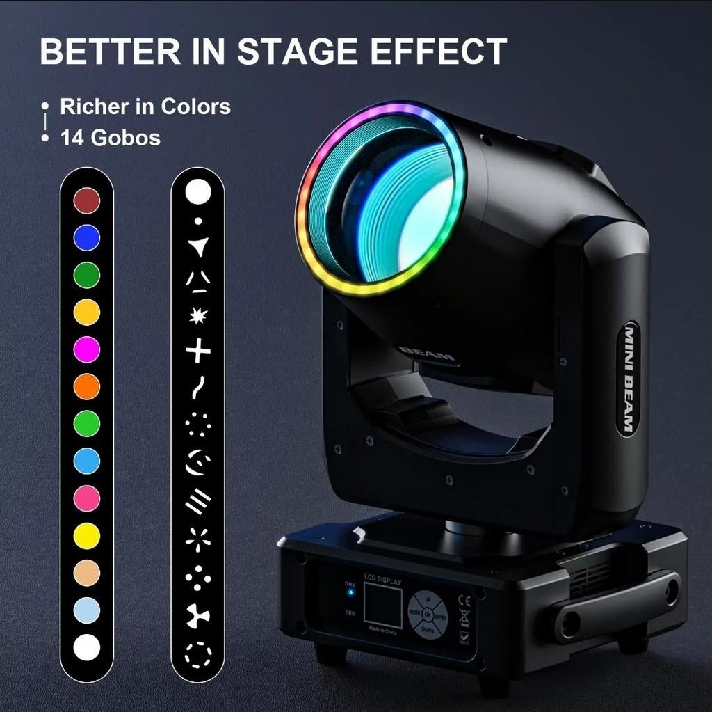 Moving head 7R 230 watt met of zonder led ring, Enlèvement ou Envoi, Neuf, Effet stroboscopique