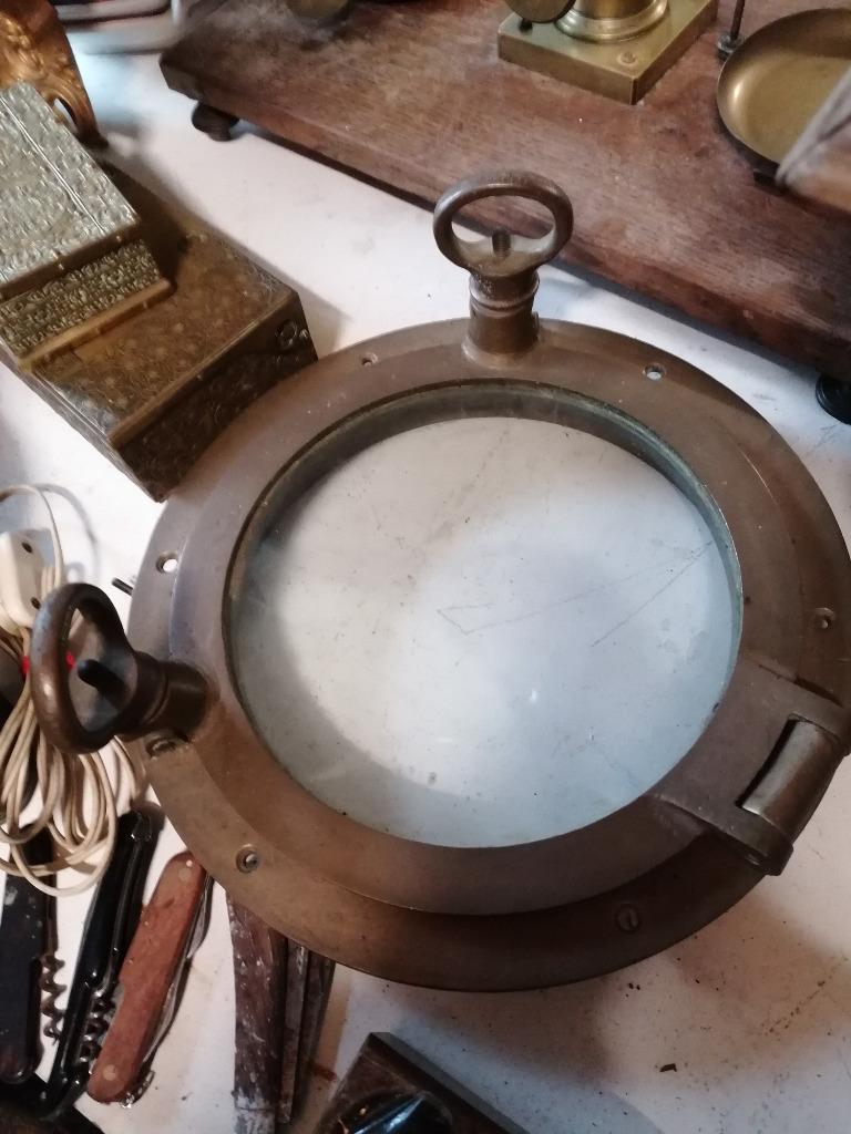 GRAND HUBLOT DE BATEAU ancien, Antiquités & Art, Enlèvement ou Envoi