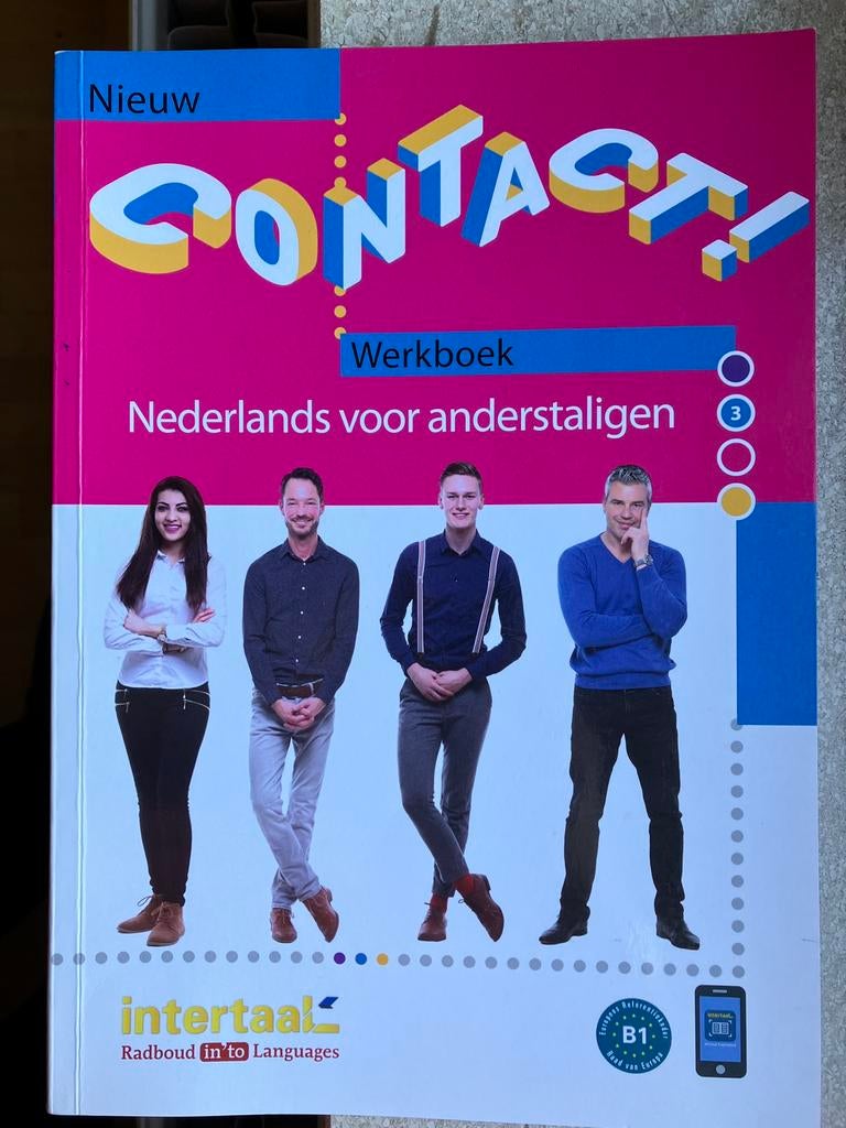 Cours de néerlandais, niveau B1: CONTACT! Werkboek, Enlèvement ou Envoi, Autres niveaux, Comme neuf, Collectif