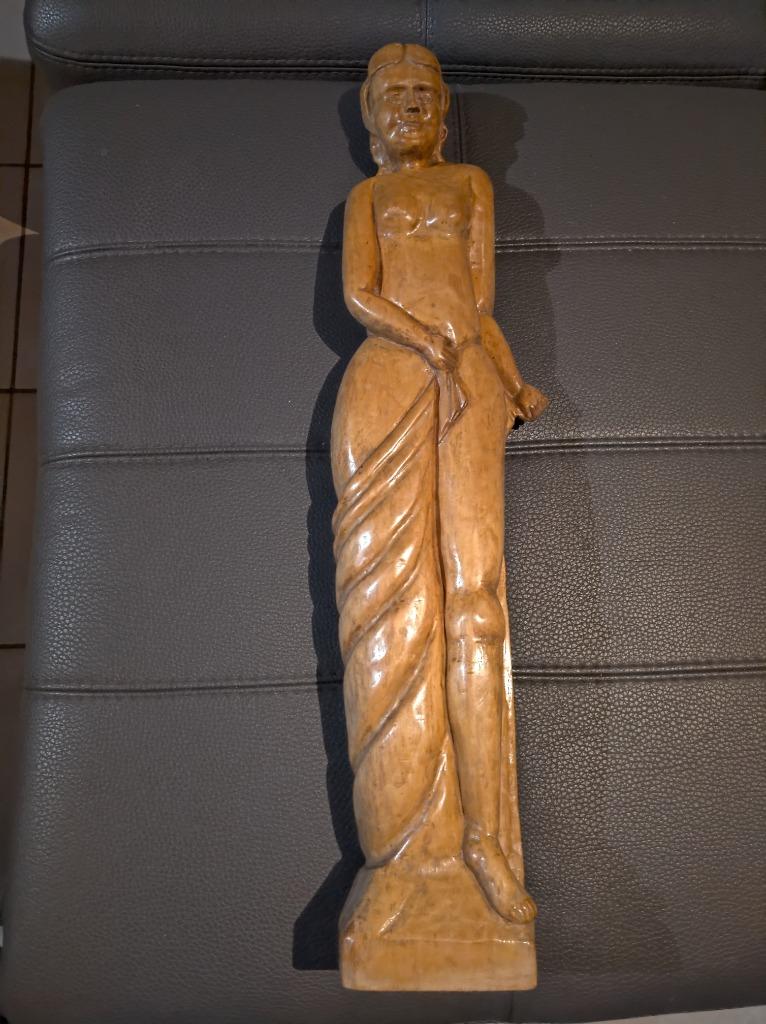 HOUTEN BEELD LEO DE GROOTE 1964 TE KOOP, Ophalen of Verzenden
