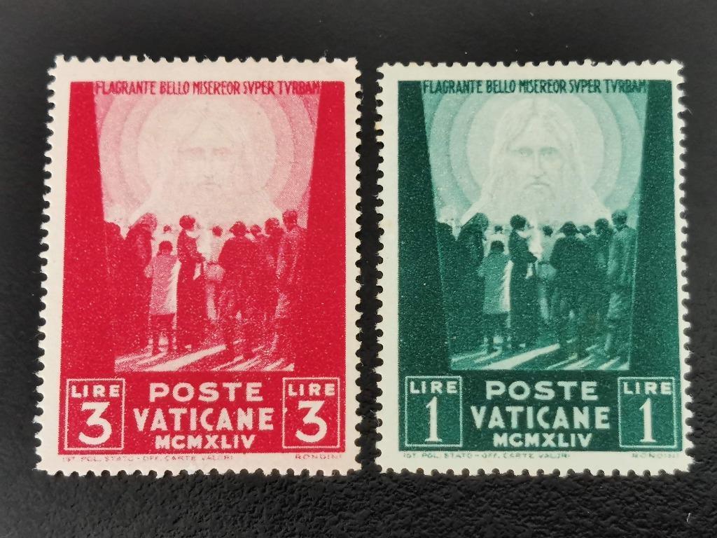Cité du Vatican 1944 - aide aux victimes de guerre - MCMXLIV, Enlèvement ou Envoi, Non oblitéré