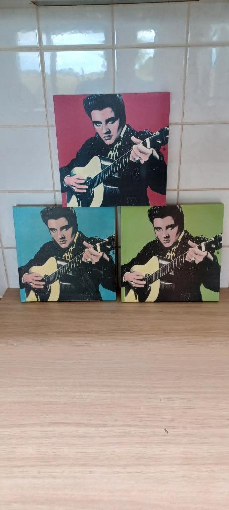 3 kadertjes Elvis Presley, Enlèvement ou Envoi, Maison et Meubles