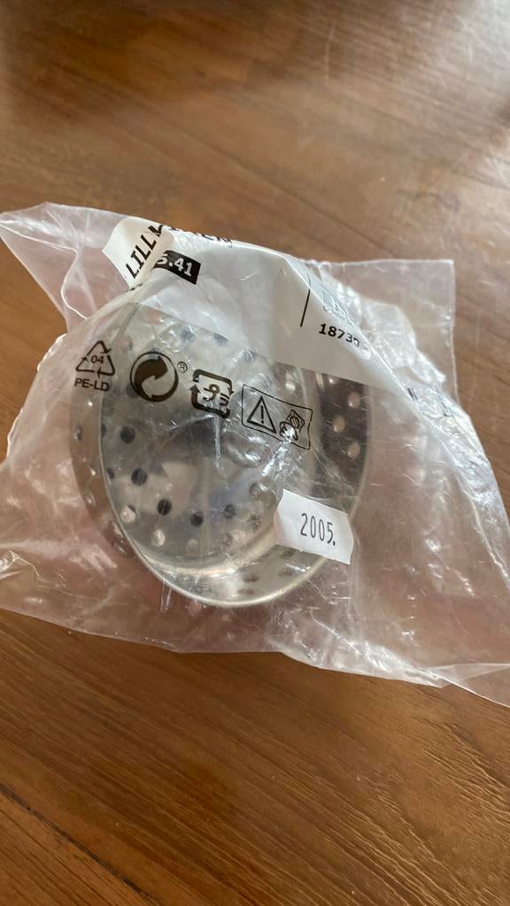 Afwasbak afsluitdop ikea roestvrij staal lillvinken 70311541, Huis en Inrichting, Ophalen, Nieuw