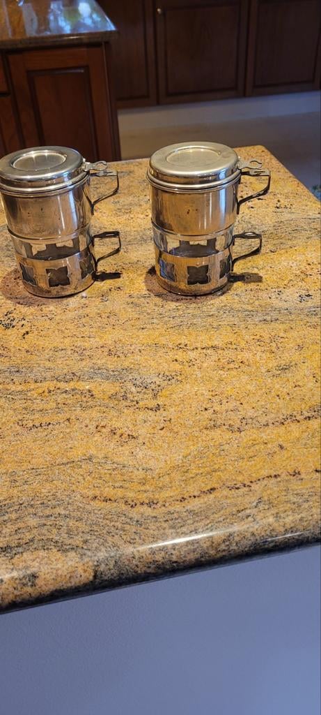 Set van 2 verzilverde koffiefilters, Enlèvement