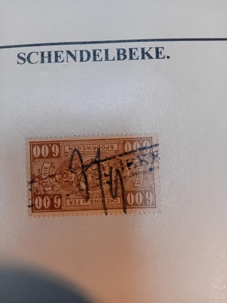 Spoorweg zegel gestempeld SCHENDELBEKE lot 494B, Postzegels en Munten, Ophalen of Verzenden