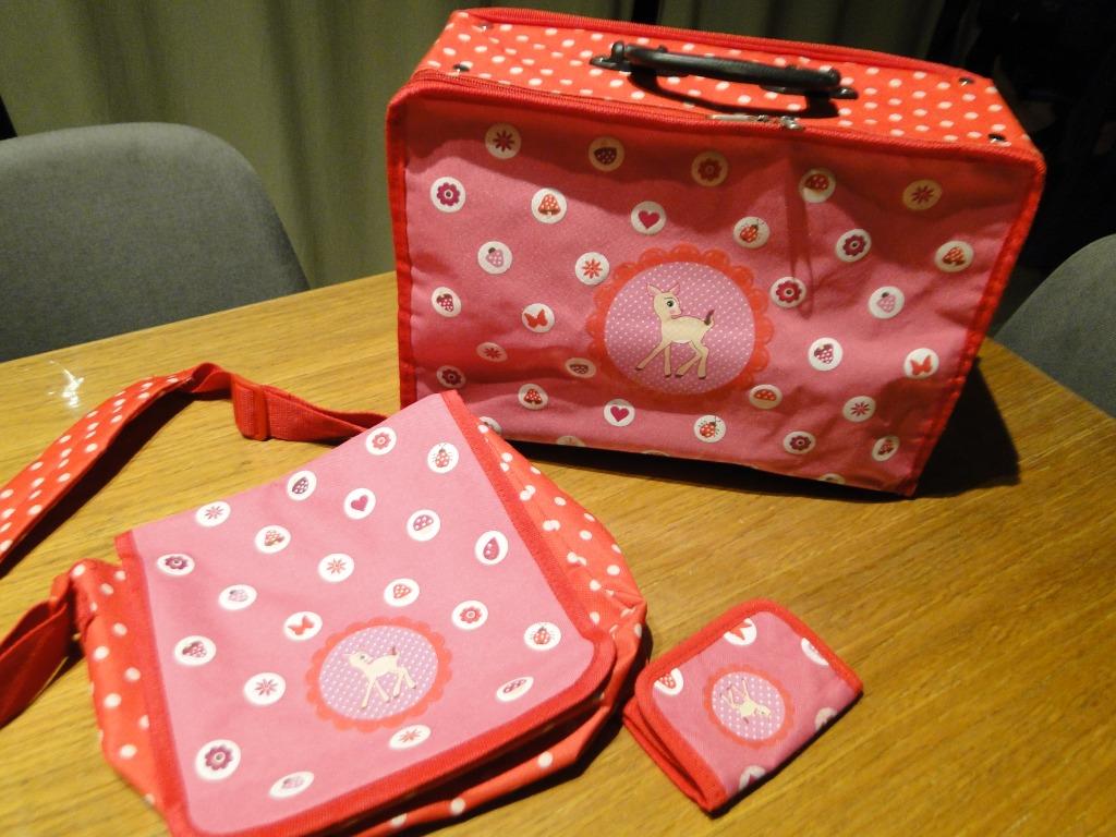 set reiskoffer, tas en portomonnee meisjes, Kinderen en Baby's, Ophalen of Verzenden, Zo goed als nieuw