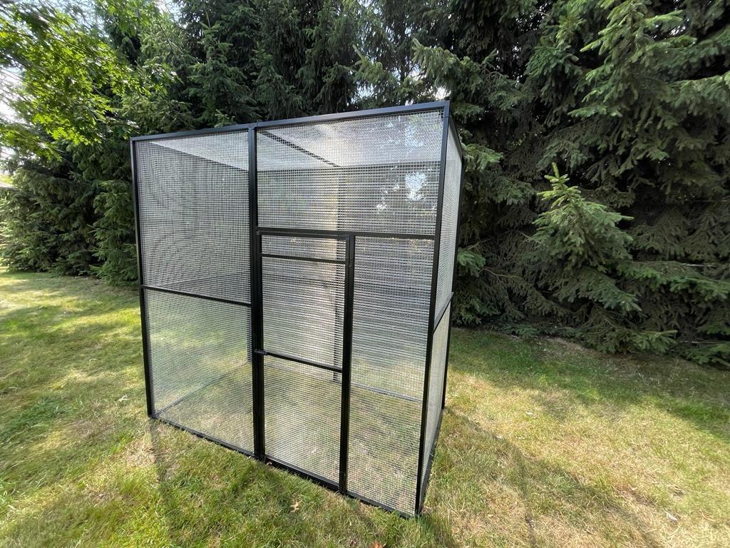 kattenren vogelkooi volière kippenren 2 x 1 x 2 m ZWART, Ophalen of Verzenden, Nieuw, Aluminium, Vogelkooi