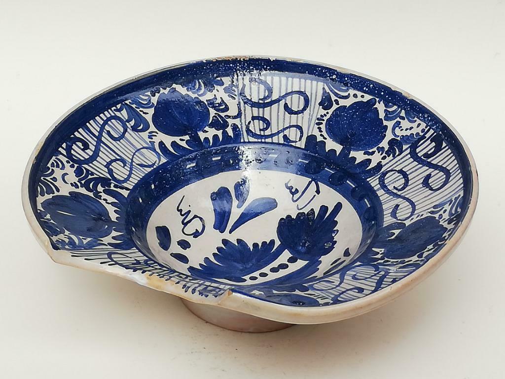 Bassin de rasage en faïence, décor en bleu - Europe du Sud, Antiquités & Art, Enlèvement ou Envoi