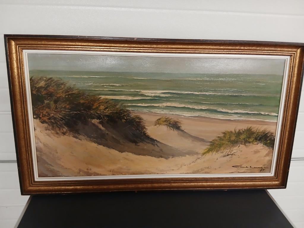 Schilderij  Callaert Jacques zeezicht,duinen te Middelkerke, Ophalen