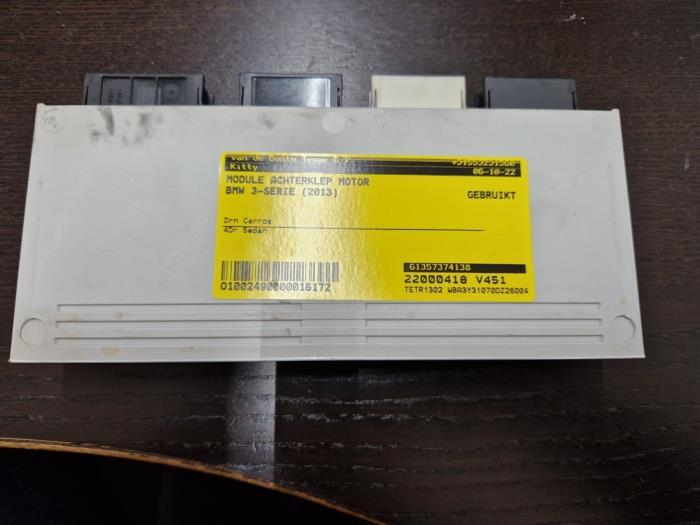 Module achterklep motor van een BMW 3-Serie, Ophalen of Verzenden, 3 maanden garantie, Gebruikt, BMW