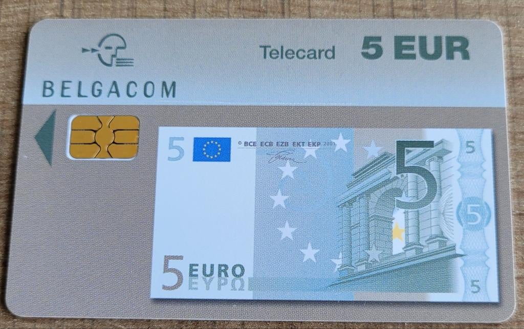 Oude telefoonkaart: afbeelding bankbiljet, Verzamelen, Ophalen of Verzenden
