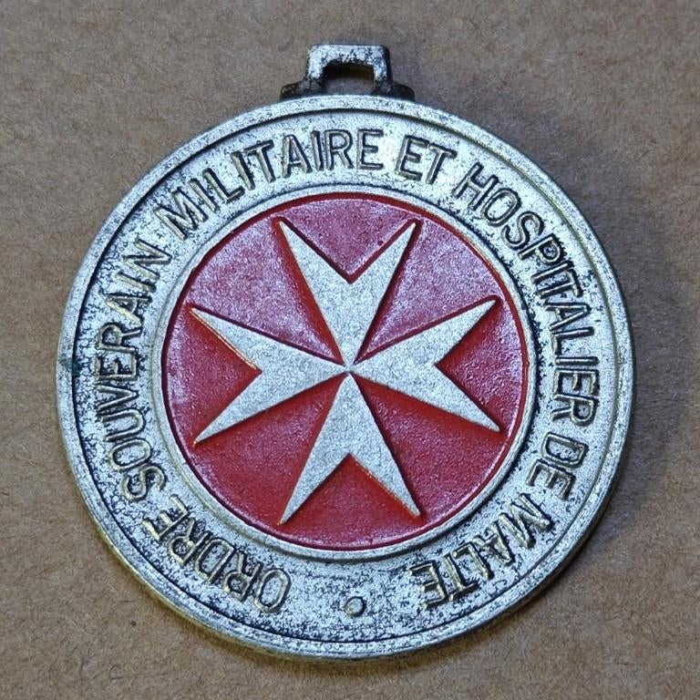 Medal of the Pilgrimage to Lourdes of the Order of Malta, Postzegels en Munten, Ophalen of Verzenden, Overige materialen
