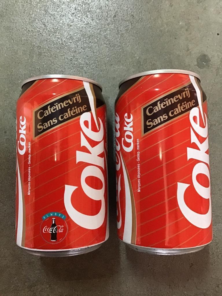 Coca-Cola blikjes 6st cafeïne vrije cola, Verzenden, Gebruikt, Verpakking