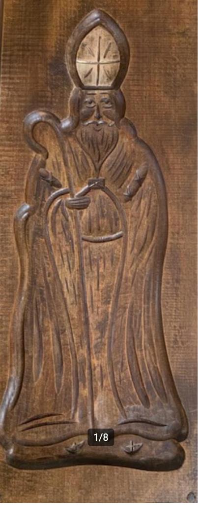 Houten speculaasvorm, speculaasplank, (speculaas) Sint, Ophalen