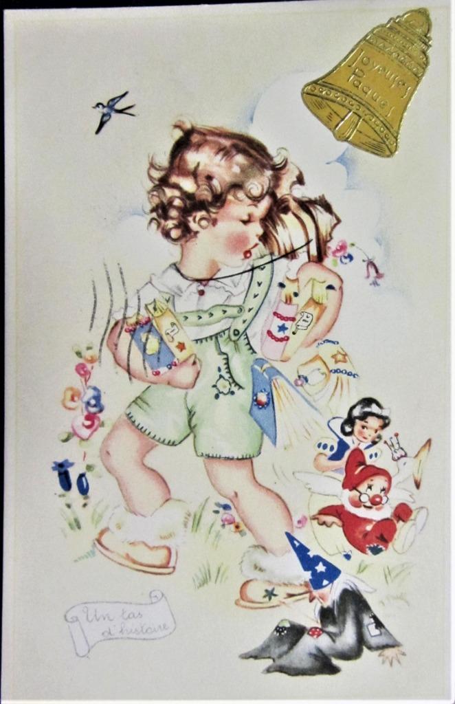 POSTKAARTEN- FANTASIE- KINDEREN, Verzamelen, Ophalen of Verzenden, 1940 tot 1960, Gelopen, Kinderen