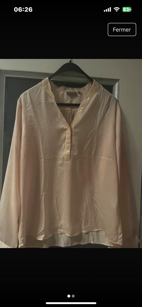 Chemisiers longues manche Bel&Bo avec sequins T 44, Enlèvement ou Envoi, Comme neuf, Rose