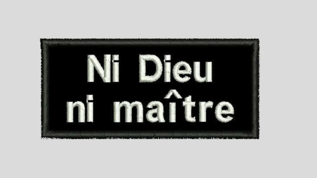 patch thermocollant , brodé , ni dieu ni maître , broder 9/4, Envoi, Neuf, Autres types