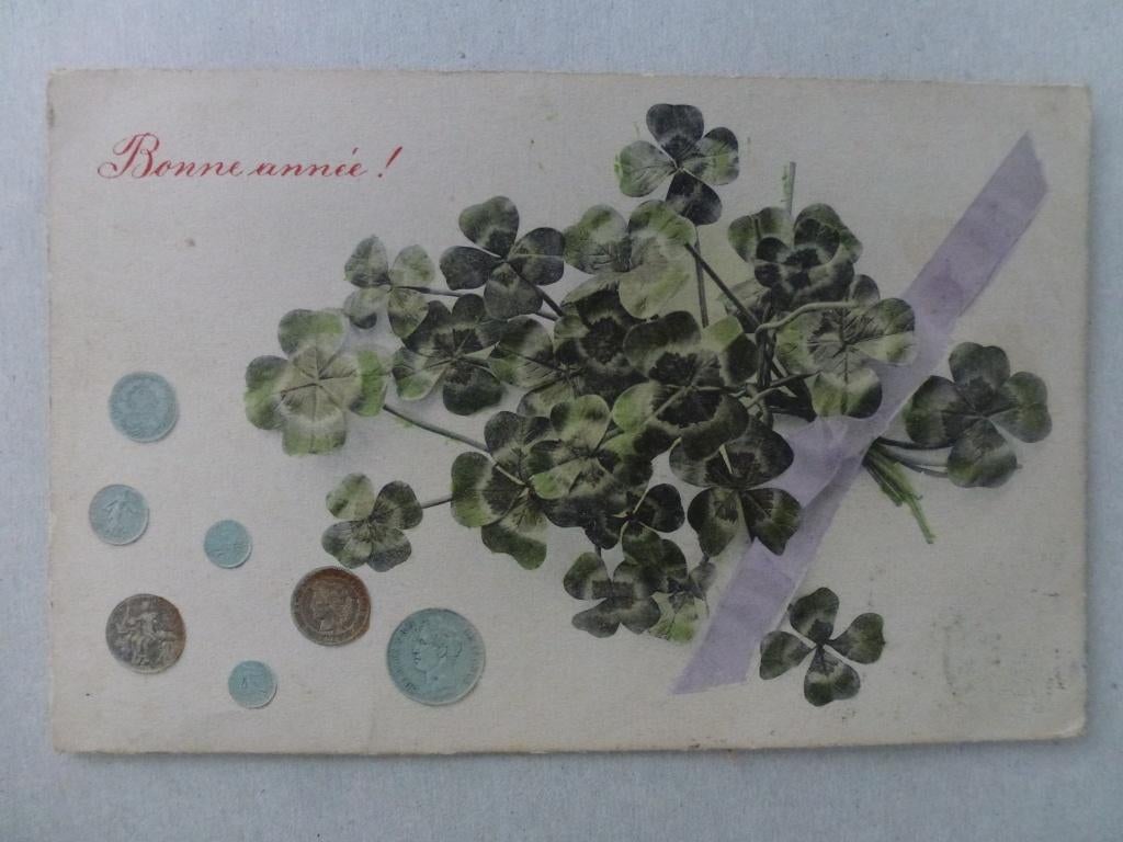 Bonne Année ! klavertjes 4, Ophalen of Verzenden, Gelopen, Feest(dag)