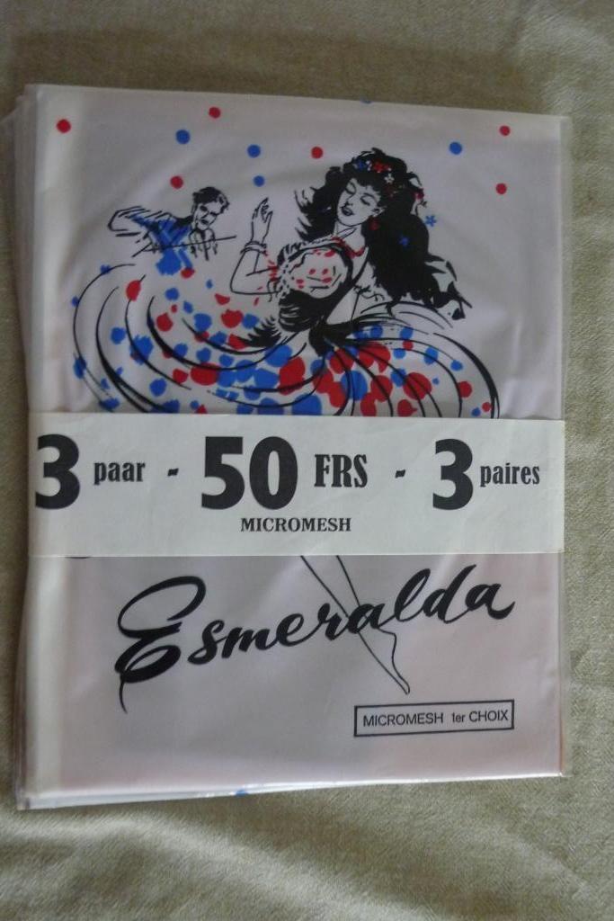 Vintage panty's / nylonkousen nieuw Esmeralda, Kleding | Dames, Esmeralda, Beige, Nieuw, Overige maten