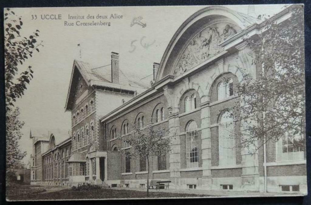 Carte Postale Uccle R. Croeselenberg Institut des deux Alice, Collections, Cartes postales | Belgique, Enlèvement ou Envoi, Non affranchie