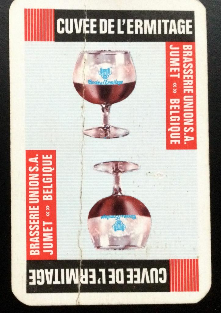 bier brouwerij Union Jumet  losse speelkaart 1, Collections, Enlèvement ou Envoi, Utilisé, Carte(s) à jouer