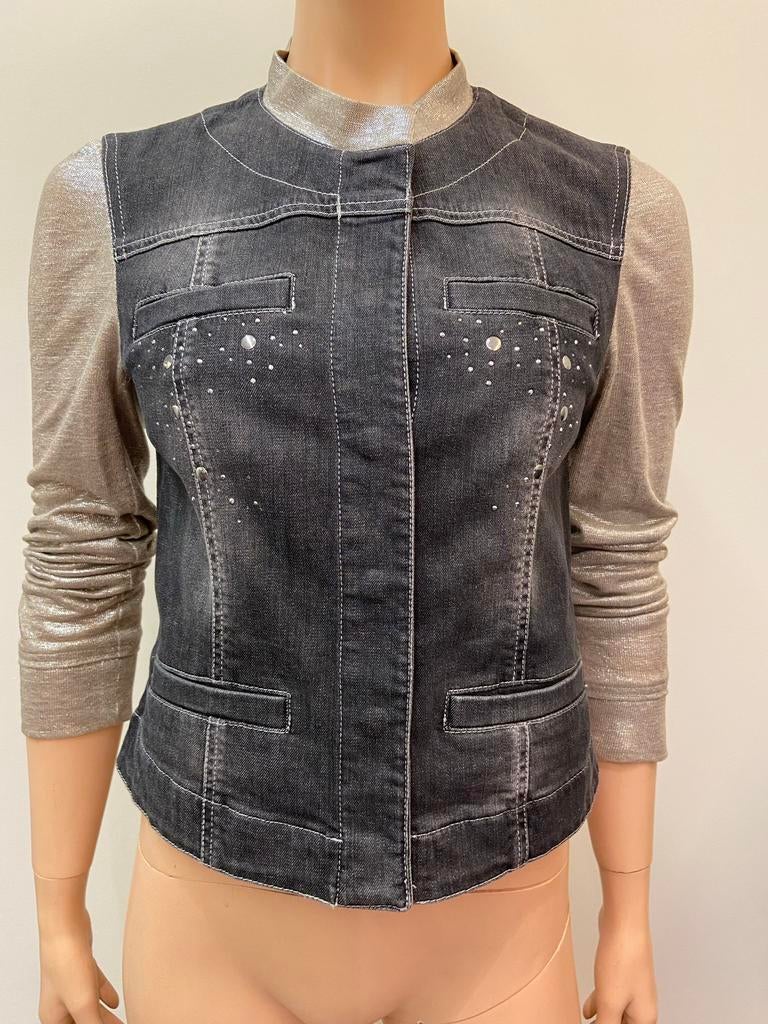 Airfield jeans jasje grijs zilver  Maat 36 perfect, Kleding | Dames, Ophalen of Verzenden, Zo goed als nieuw, Jasje, Airfield