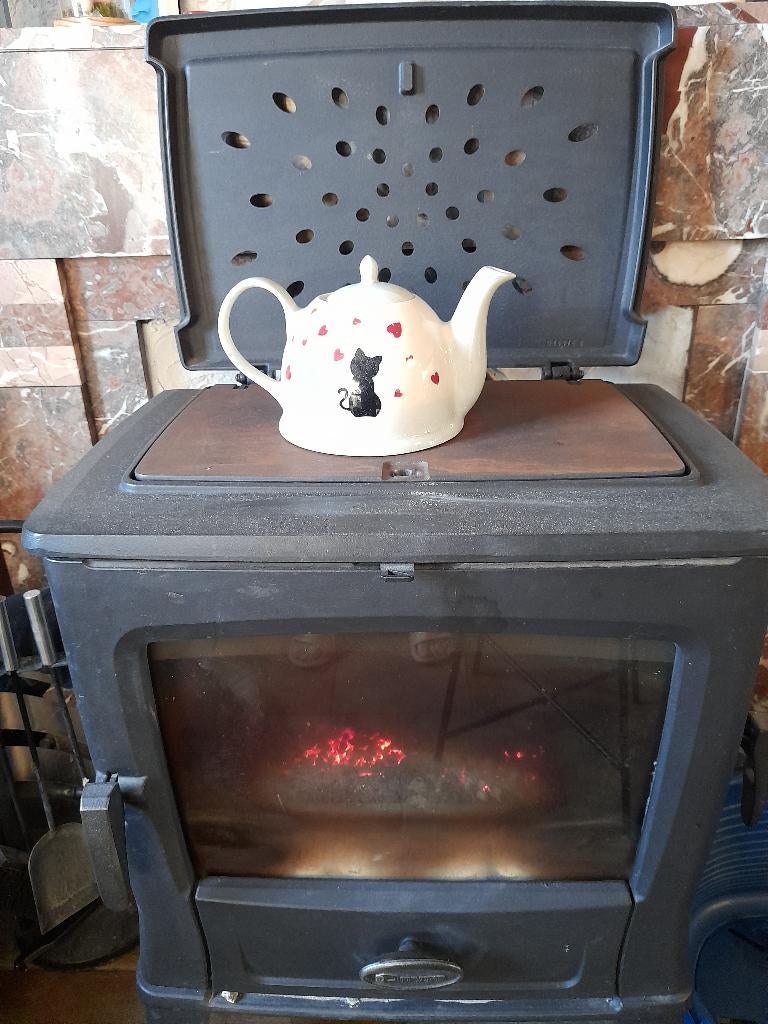 Poêle à charbon et à bois noir DOVRE, Maison & Meubles, Poêles, Enlèvement, Utilisé, Autres carburants, Poêle à charbon