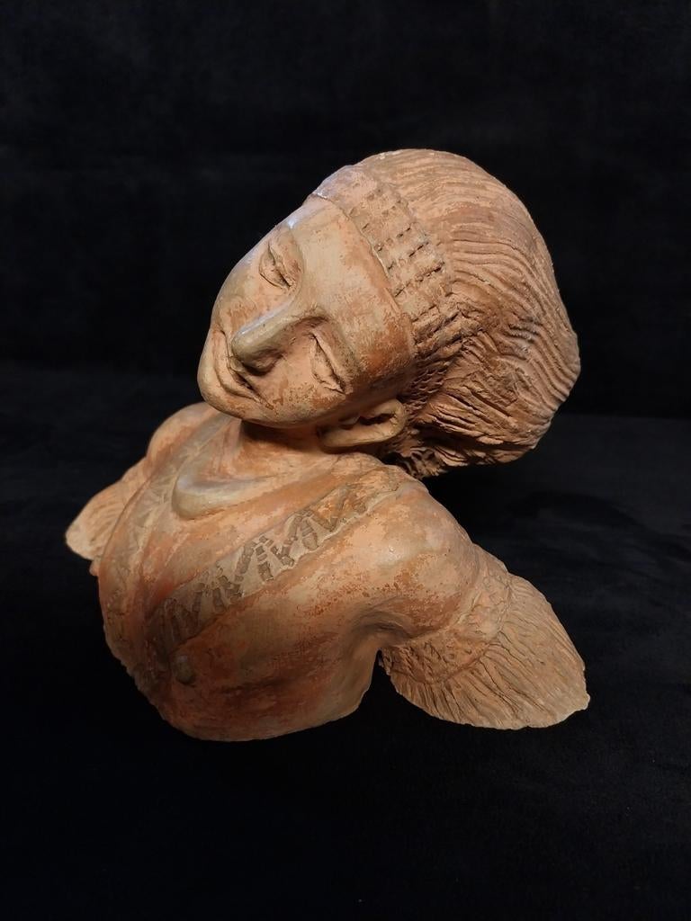 buste en terre cuite, Antiquités & Art, Enlèvement ou Envoi