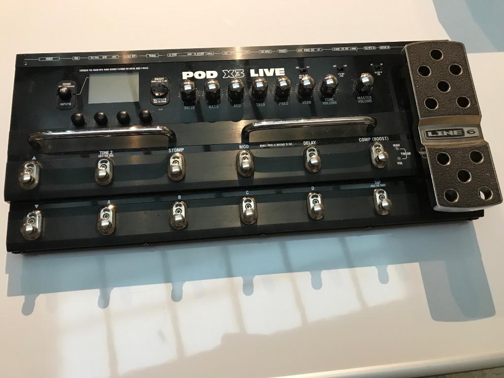 POD X3 Live, Muziek en Instrumenten, Effecten, Gebruikt, Chorus, Delay of Echo, Distortion, Overdrive of Fuzz, Reverb, Volume