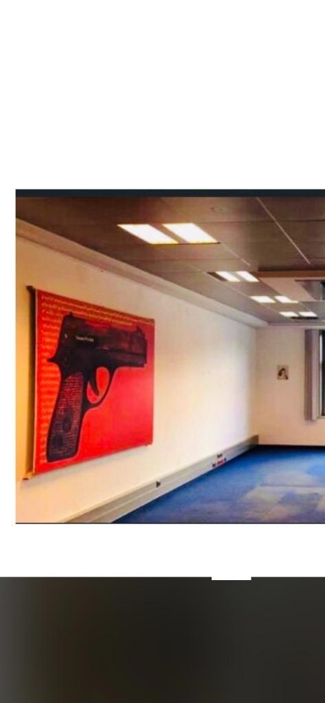 Design Art * Gun Acryloncanvas Schilderij op linnen, Enlèvement