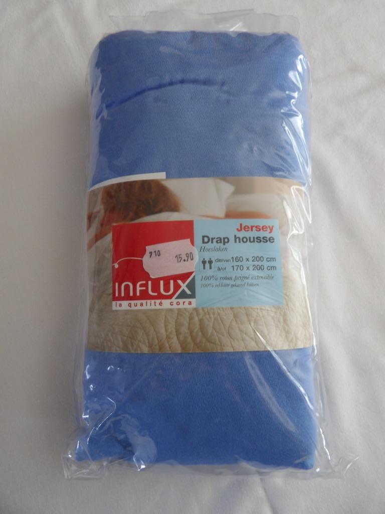 drap housse jersey, Neuf, Drap-housse ou Taie d'oreiller, Enlèvement ou Envoi, Bleu