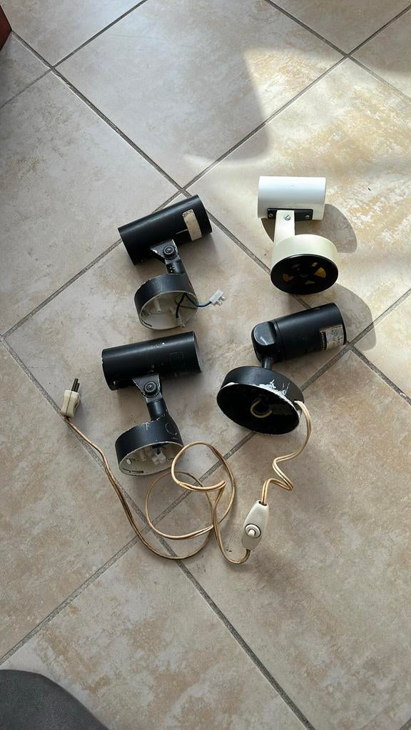 Vintage Spotje Erco zwart wit 25€/stuk, Ophalen, Gebruikt
