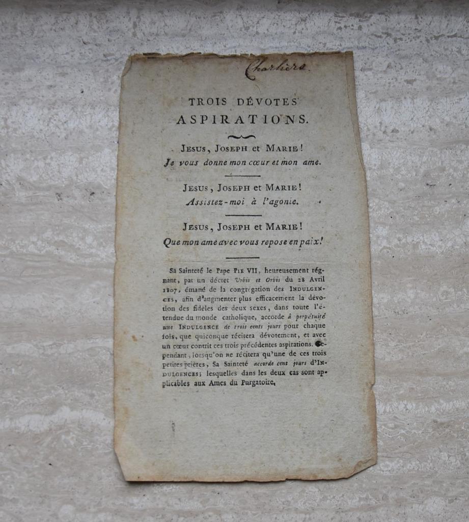 Indulgence Pie VII Indulgences le Pape Pie VII, Envoi, Utilisé, Autres types, Christianisme | Catholique
