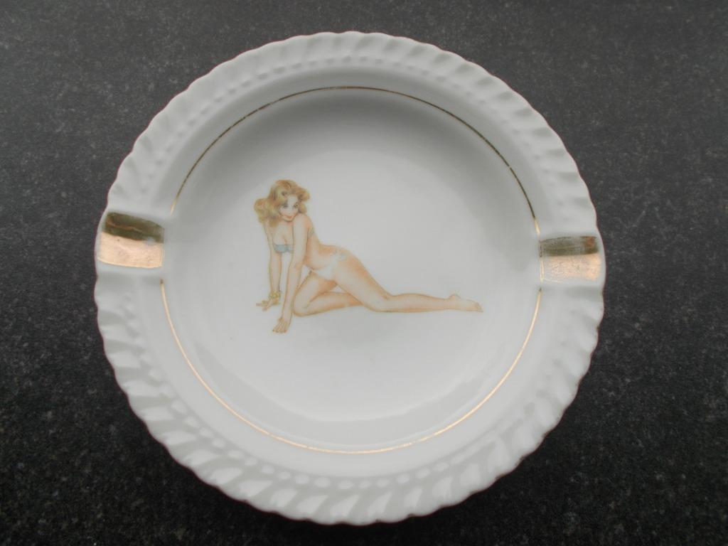 Retro Bavaria asbakje met Pin-up girl jaren 50 = 6€, Ophalen of Verzenden, Overige typen
