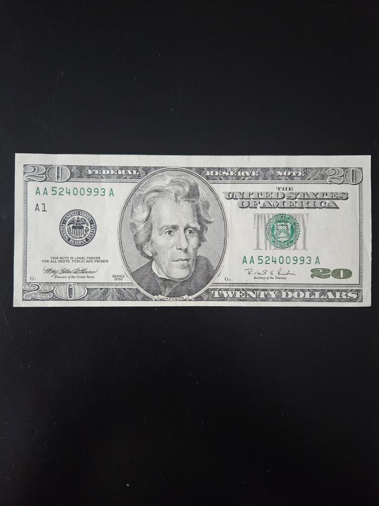 20 dollars, États-Unis, année 1996, série A, Enlèvement ou Envoi, Amérique du Nord, Billets en vrac